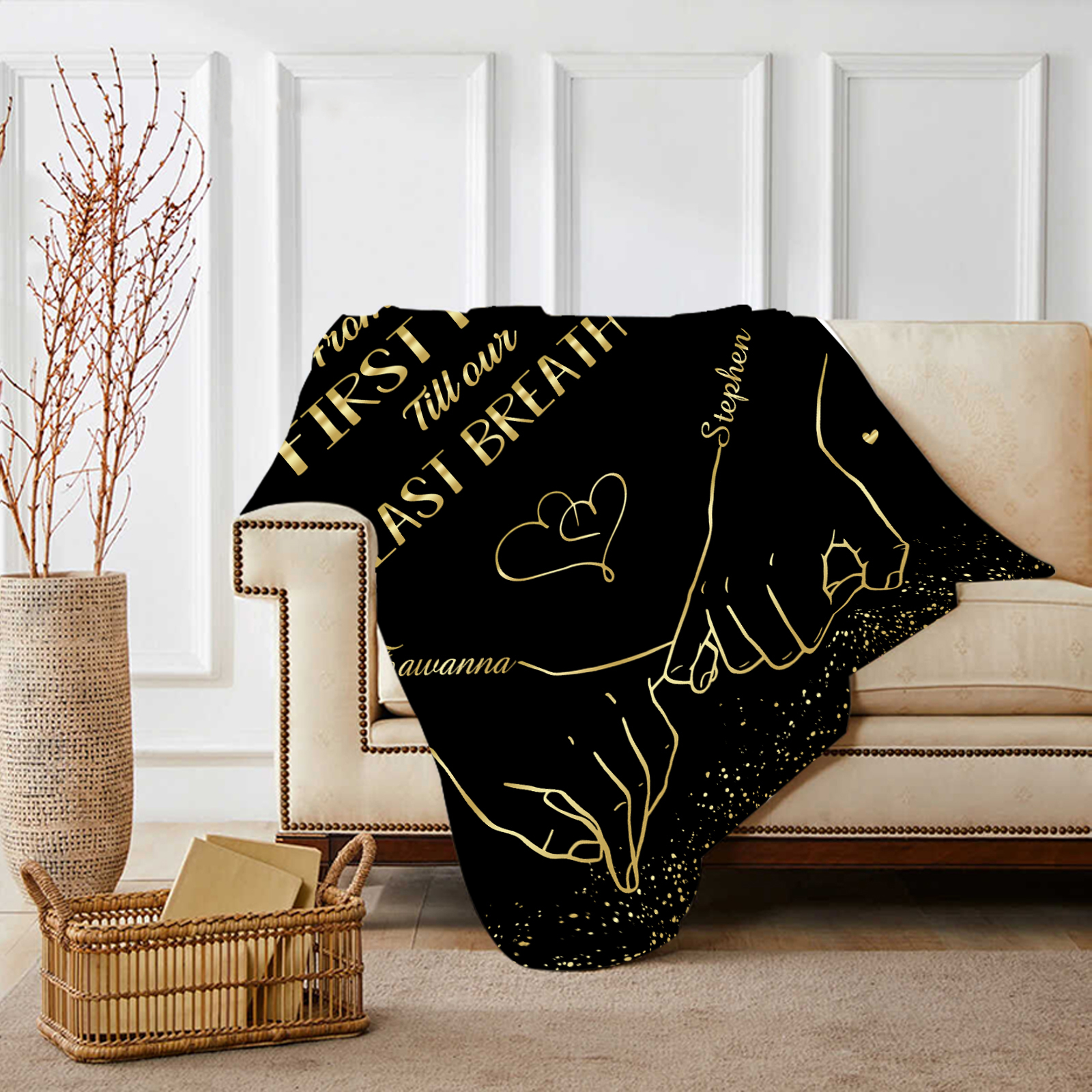 Personalized Couple Pinky Promise Blanket A Heartfelt Gift with Custom Names