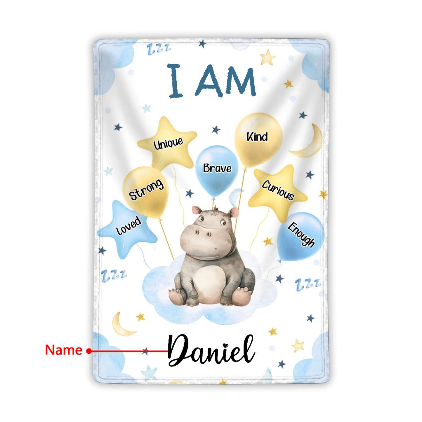 Personalized 1 Name Flannel Blanket in Pink with 10 Different Cute Animal Motifs Cuddly Kids Blanket for Girls