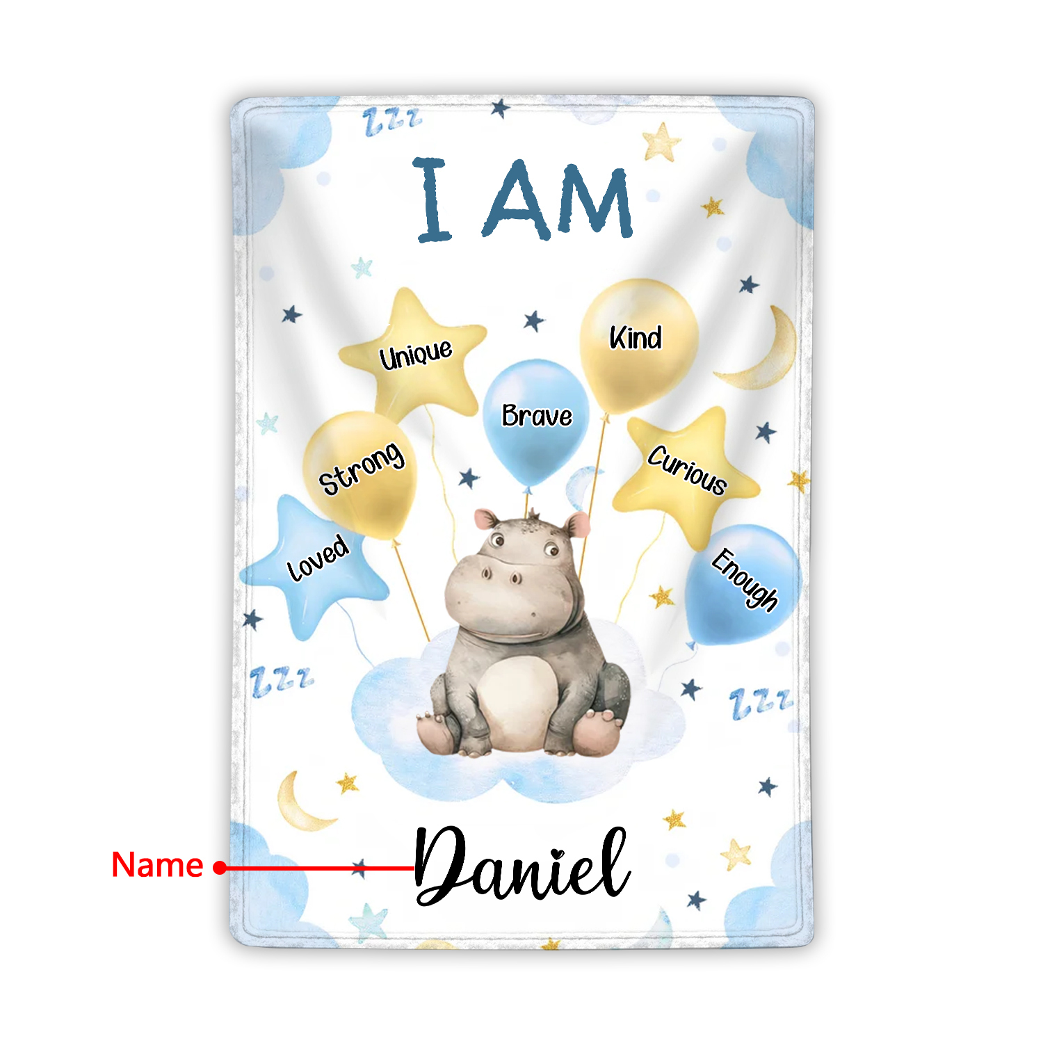 Personalized 1 Name Flannel Blanket in Pink with 10 Different Cute Animal Motifs Cuddly Kids Blanket for Girls