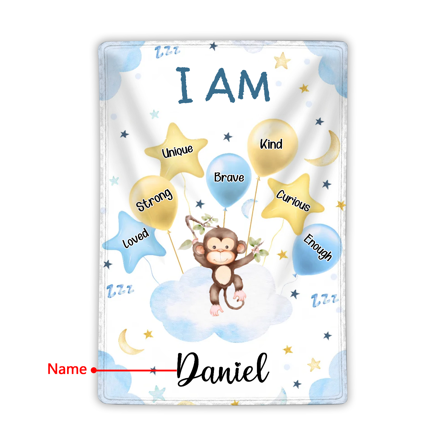 Personalized 1 Name Flannel Blanket in Pink with 10 Different Cute Animal Motifs Cuddly Kids Blanket for Girls