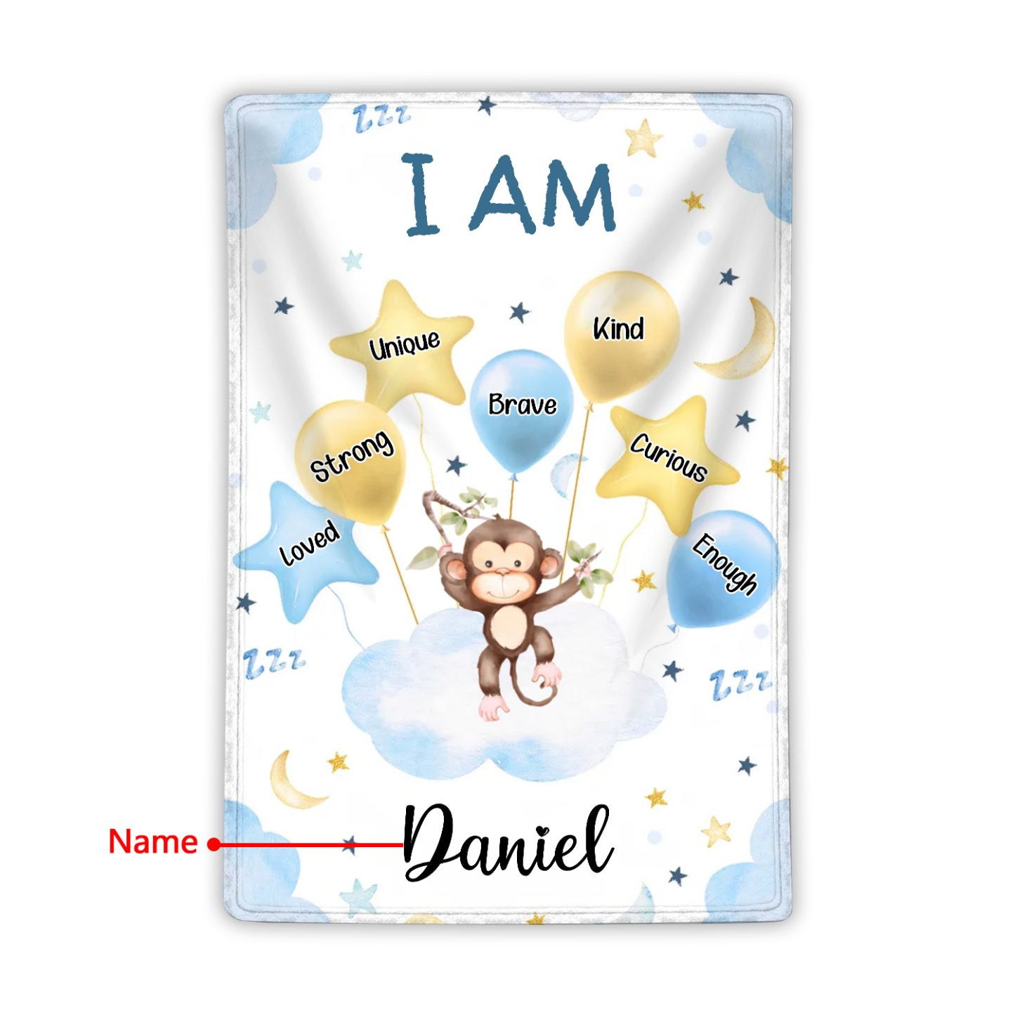 Personalized 1 Name Flannel Blanket in Pink with 10 Different Cute Animal Motifs Cuddly Kids Blanket for Girls