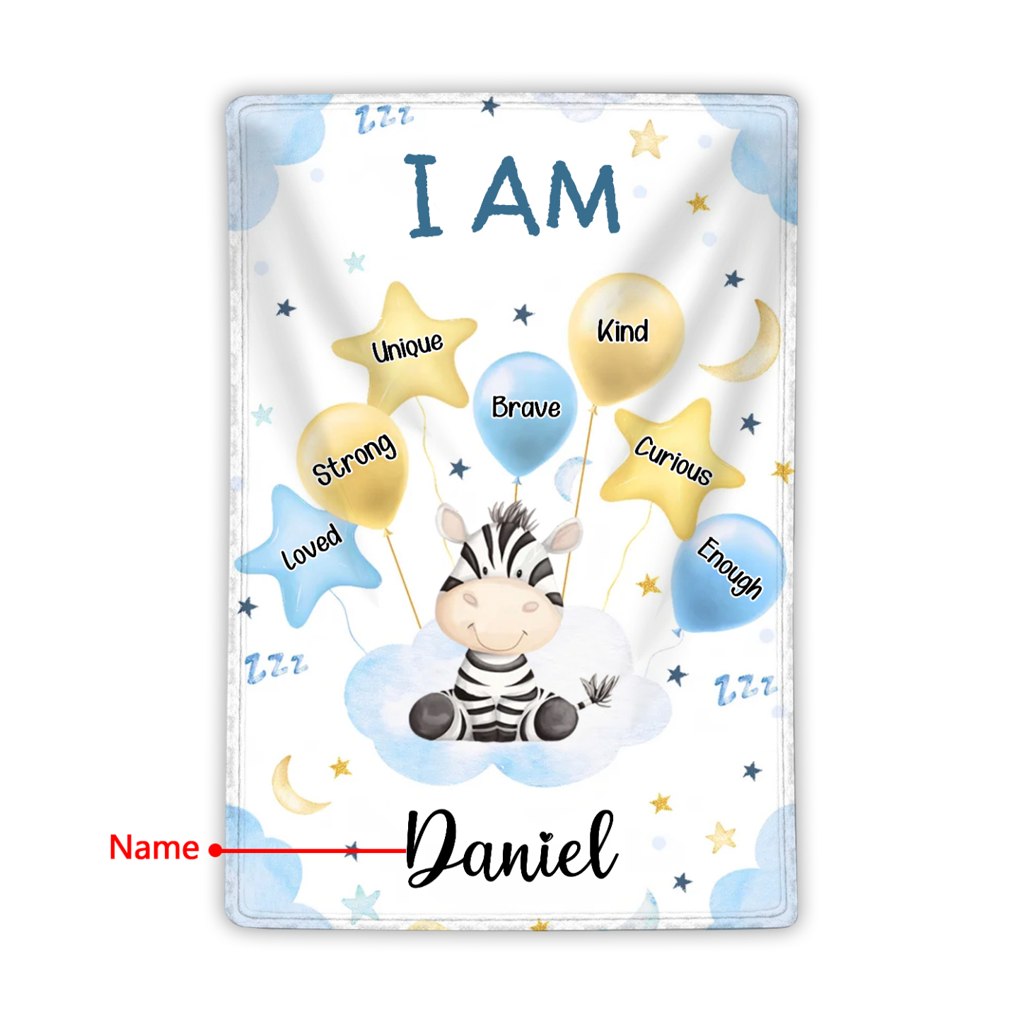 Personalized 1 Name Flannel Blanket in Pink with 10 Different Cute Animal Motifs Cuddly Kids Blanket for Girls