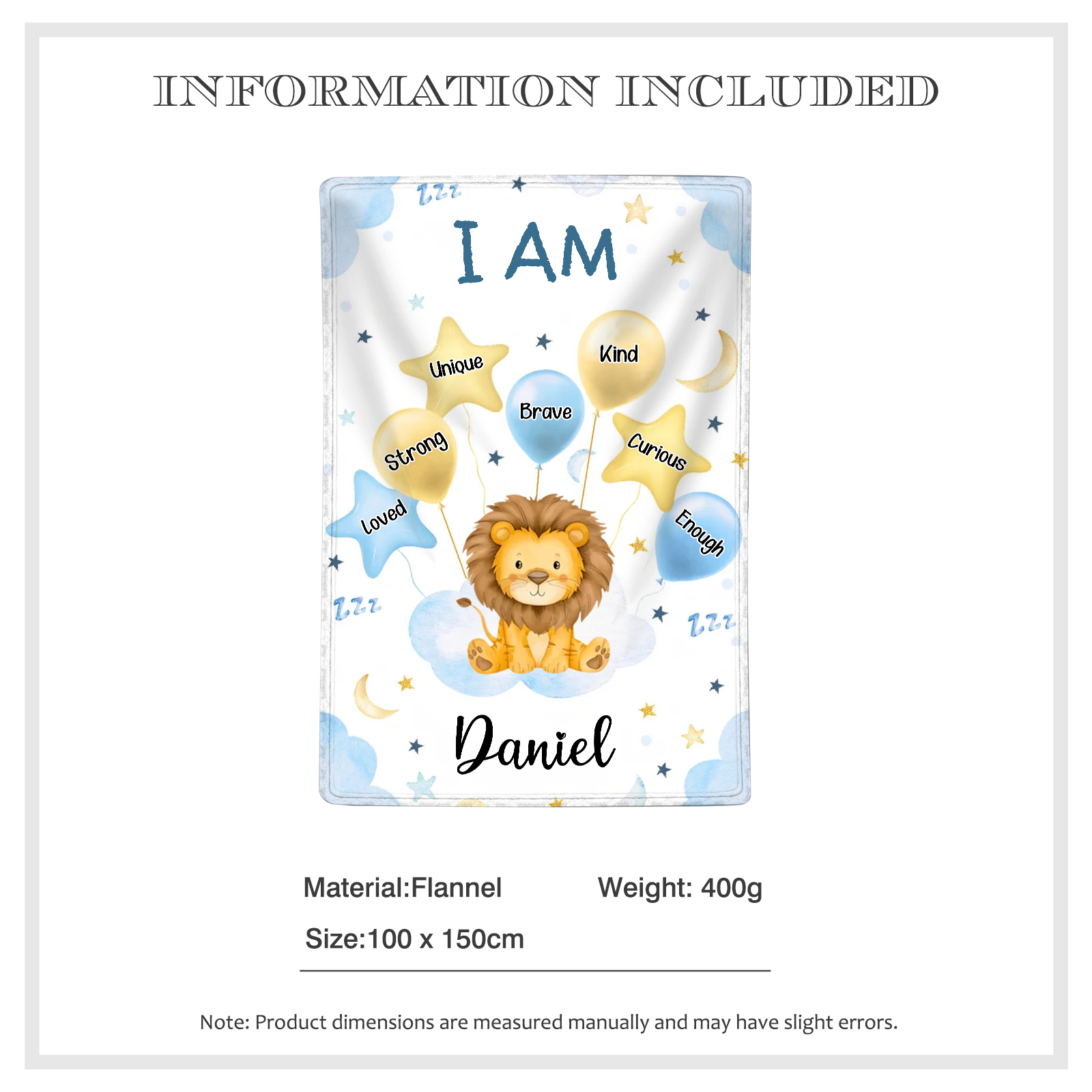 Personalized 1 Name Flannel Blanket in Pink with 10 Different Cute Animal Motifs Cuddly Kids Blanket for Girls