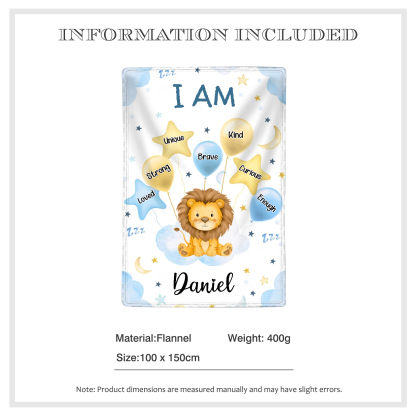 Personalized 1 Name Flannel Blanket in Pink with 10 Different Cute Animal Motifs Cuddly Kids Blanket for Girls