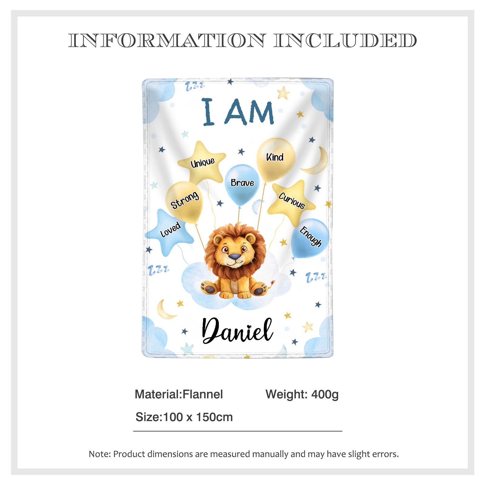 Personalized 1 Name Flannel Blanket in Pink with 10 Different Cute Animal Motifs Cuddly Kids Blanket for Girls