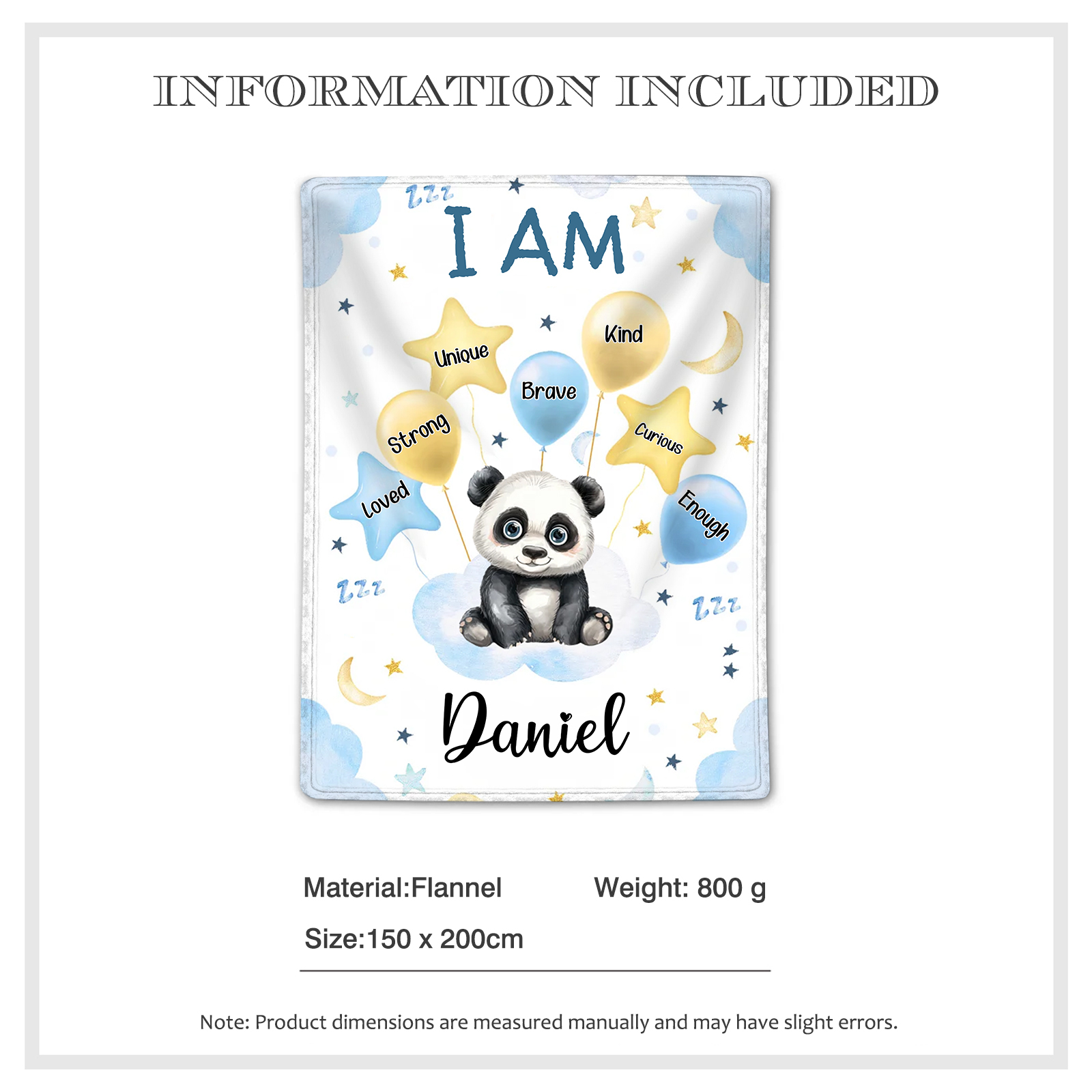 Personalized 1 Name Flannel Blanket in Pink with 10 Different Cute Animal Motifs Cuddly Kids Blanket for Girls