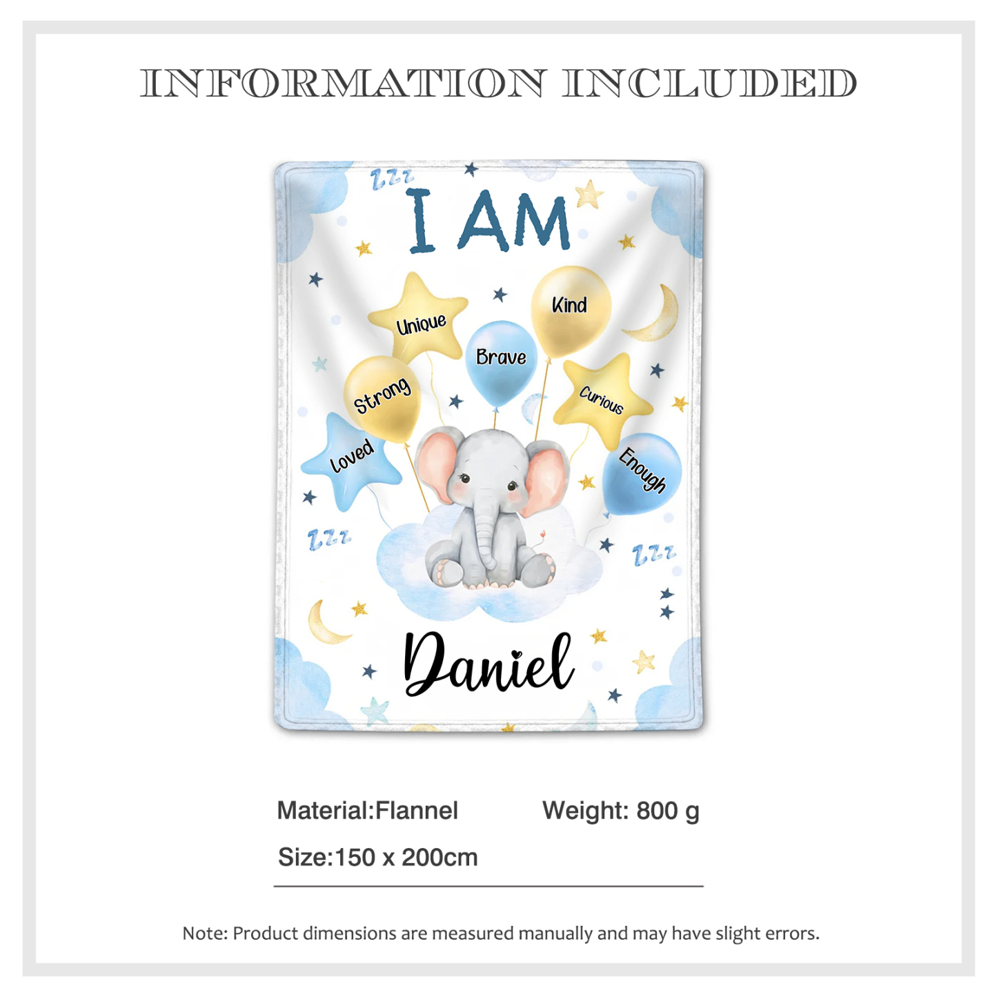 Personalized 1 Name Flannel Blanket in Pink with 10 Different Cute Animal Motifs Cuddly Kids Blanket for Girls