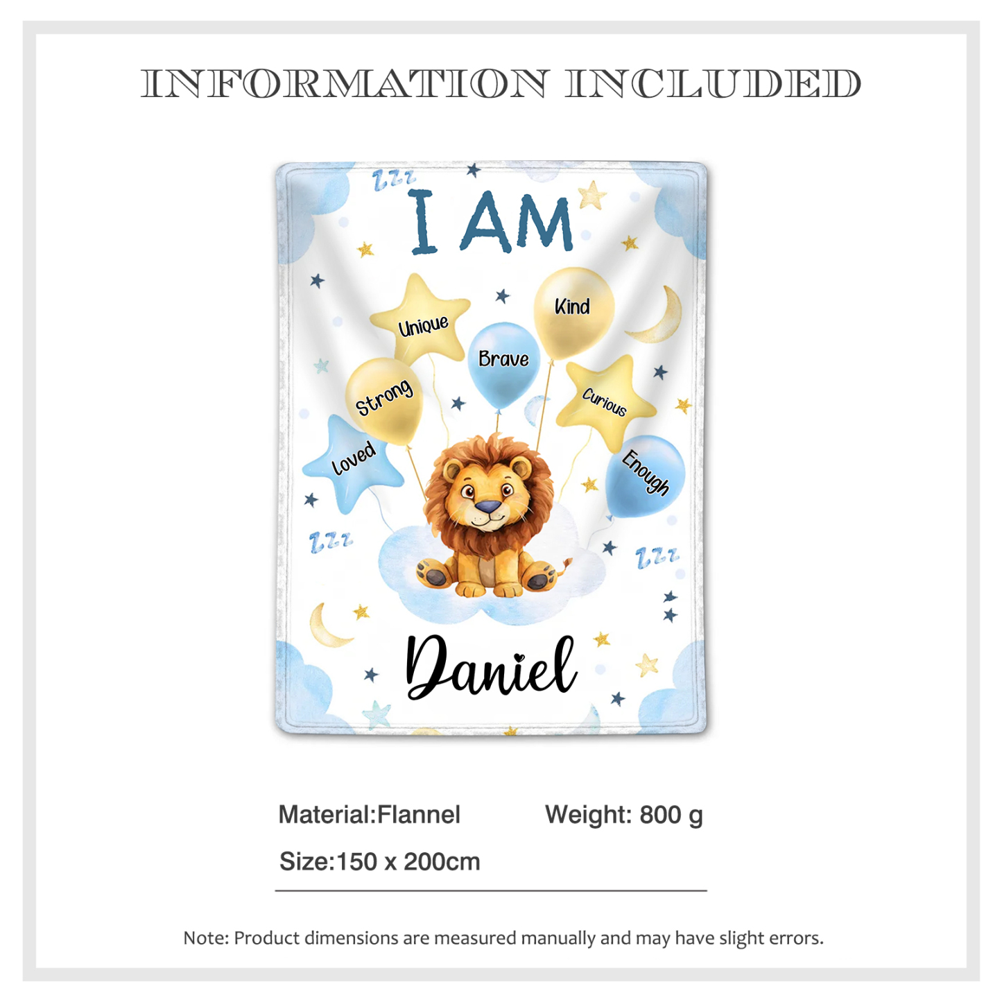 Personalized 1 Name Flannel Blanket in Pink with 10 Different Cute Animal Motifs Cuddly Kids Blanket for Girls