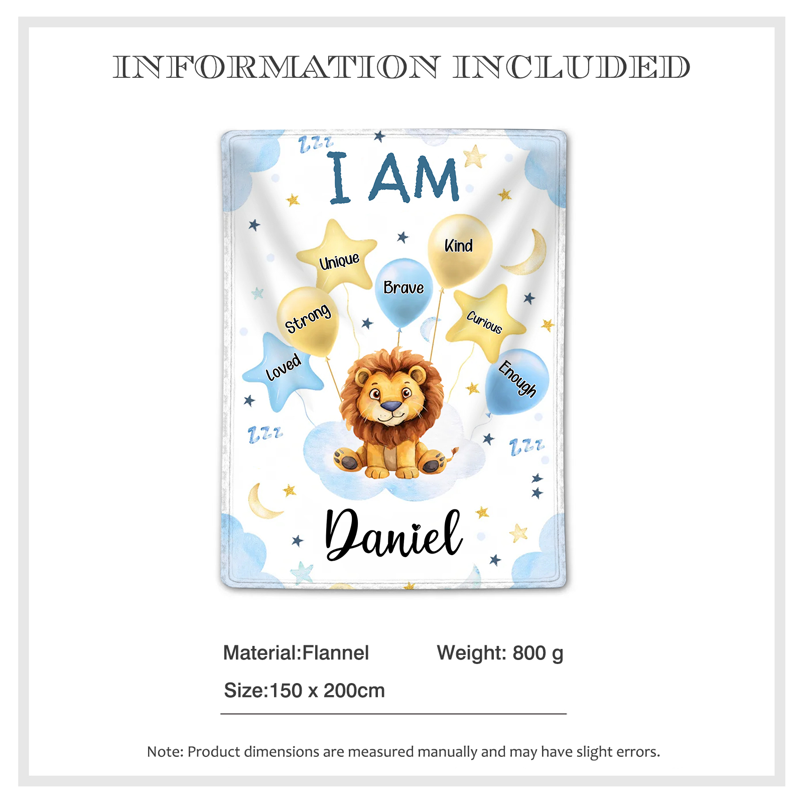 Personalized 1 Name Flannel Blanket in Pink with 10 Different Cute Animal Motifs Cuddly Kids Blanket for Girls