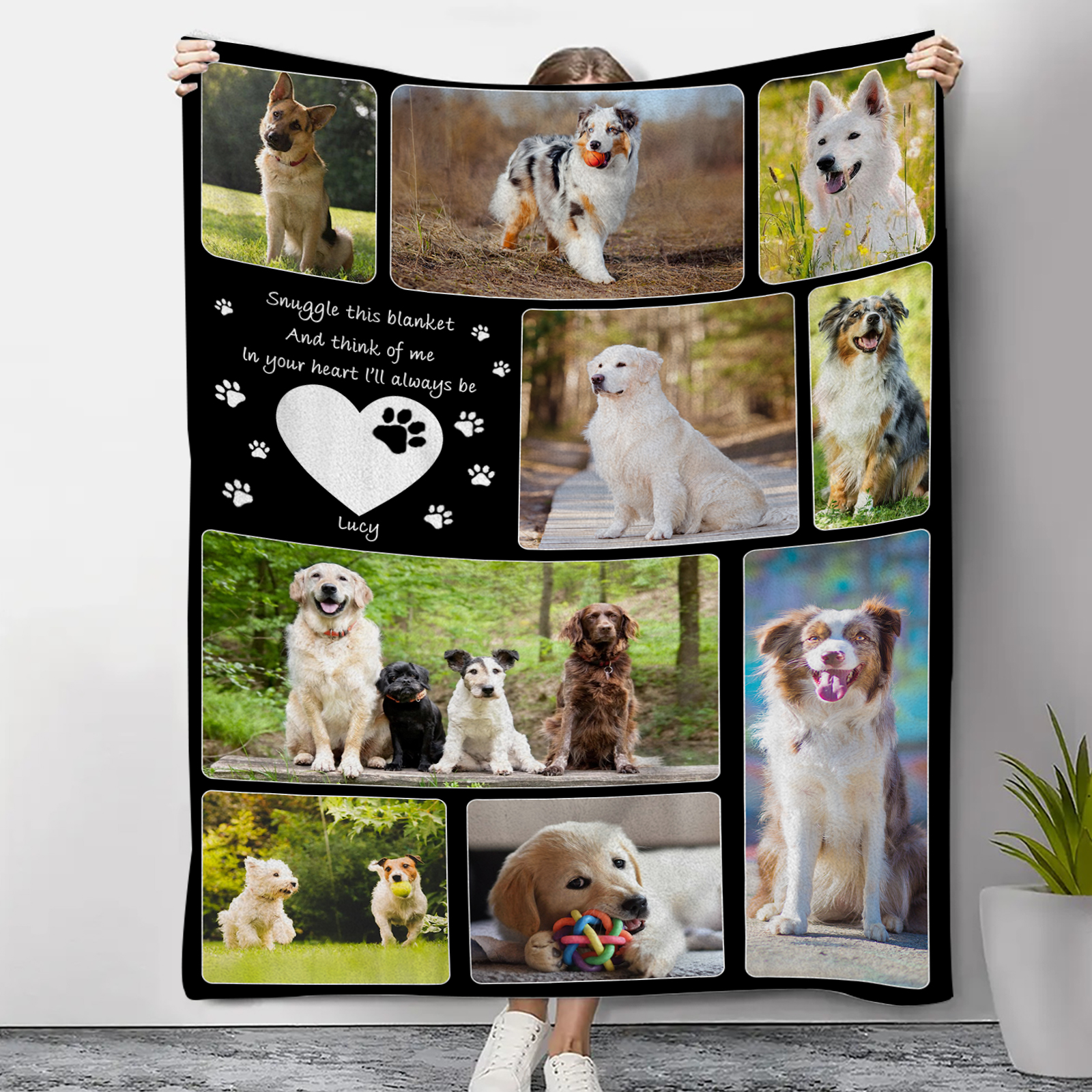 [Copy]Personalized Halloween Fleece Blanket Custom 1 Name Blanket for Friends