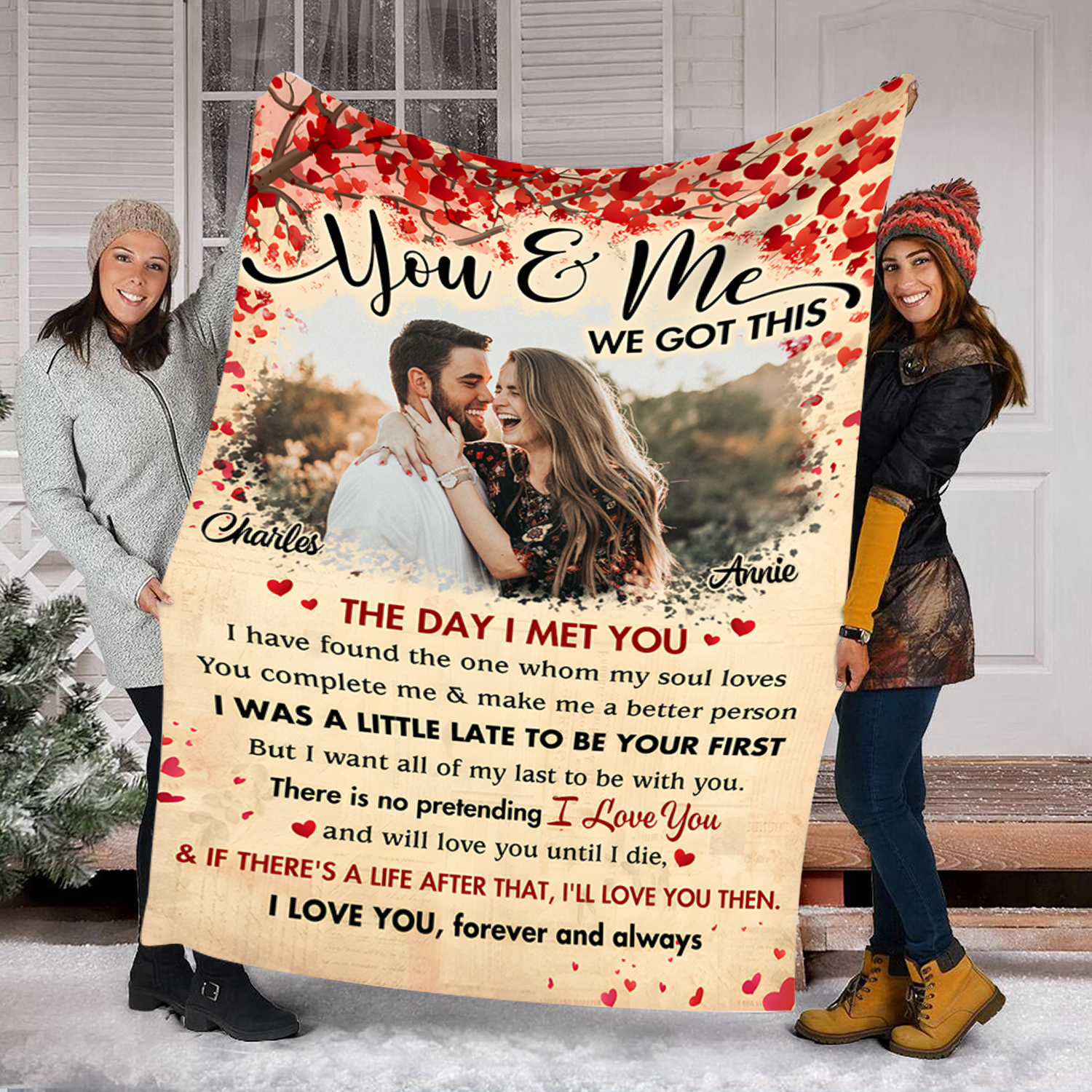 Personalized Blanket You and Me We Got This Custom Photo Gift for Couple