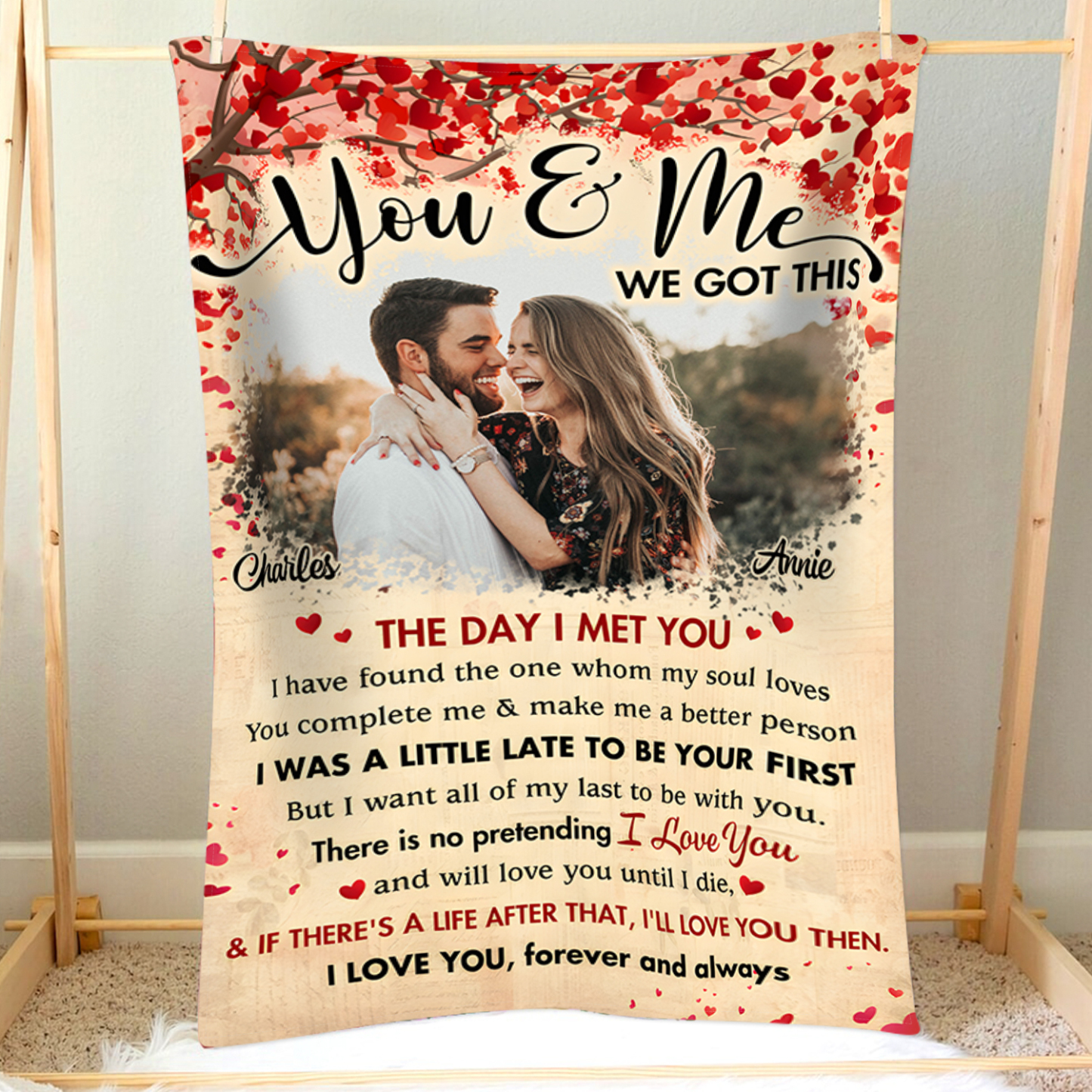 Personalized Blanket You and Me We Got This Custom Photo Gift for Couple