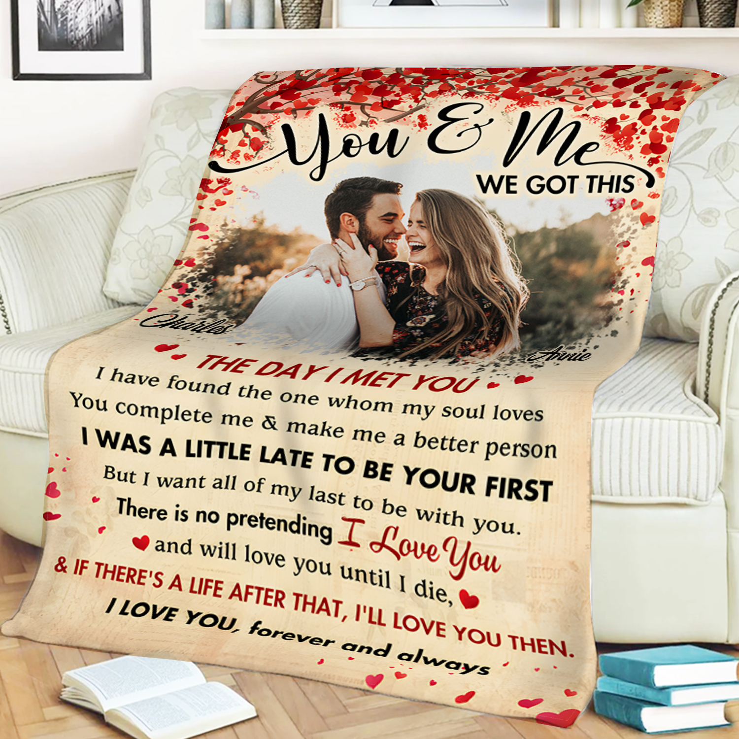 Personalized Blanket You and Me We Got This Custom Photo Gift for Couple