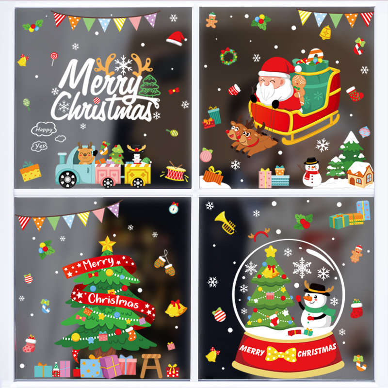 Festive Christmas Window Stickers for Kids