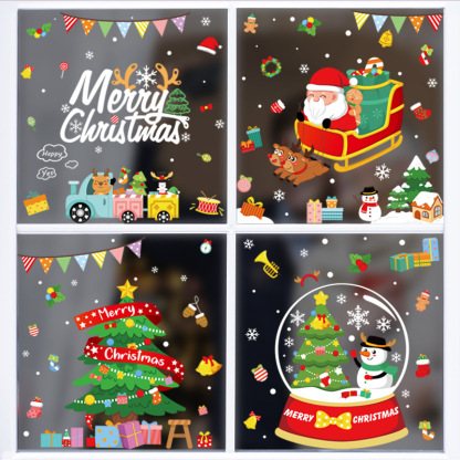 Festive Christmas Window Stickers for Kids