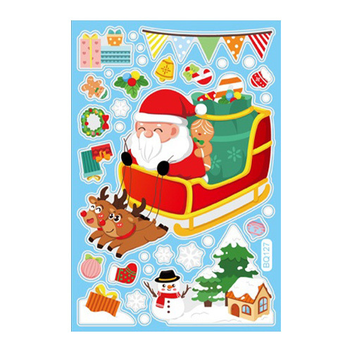 Festive Christmas Window Stickers for Kids