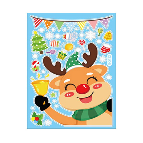 Festive Christmas Window Stickers for Kids