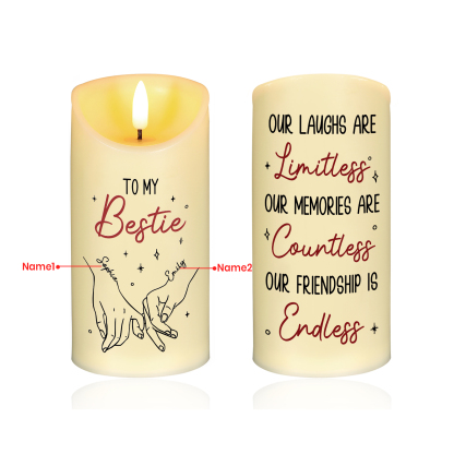 We Are Best Friends Forever Bestie Personalized Custom LED Candle Christmas Pinky Promise Gift For Best Friends BFF Sisters