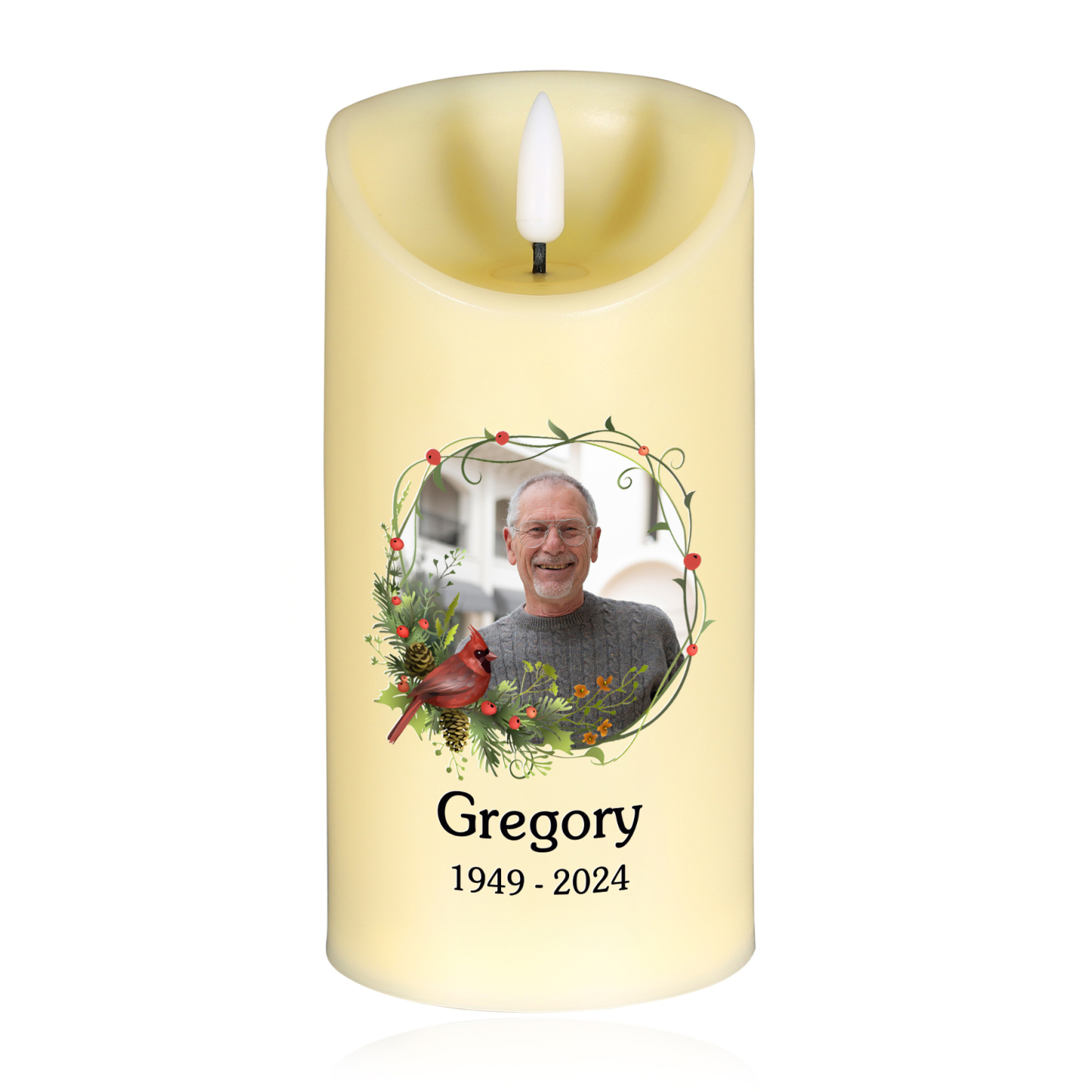 Custom Photo This Light Shines As A Symbol Of Love Memorial Personalized Custom LED Candle New Arrival Sympathy Gift Christmas Gift For Family Members
