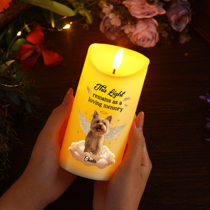 Custom Photo Pets Make Our Lives Whole Memorial Personalized Custom LED Candle Sympathy Gift Christmas Gift For Pet Owners