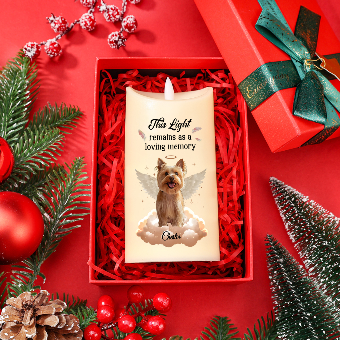 Custom Photo Pets Make Our Lives Whole Memorial Personalized Custom LED Candle Sympathy Gift Christmas Gift For Pet Owners