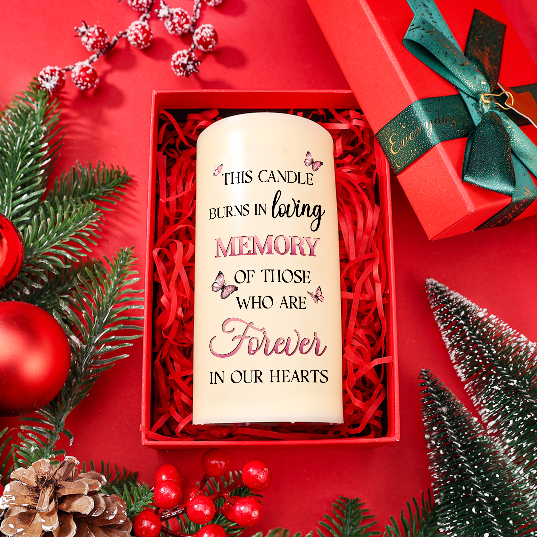 Custom Photo This Light Shines As A Symbol Of Love Memorial Personalized Custom LED Candle New Arrival Sympathy Gift Christmas Gift For Family Members