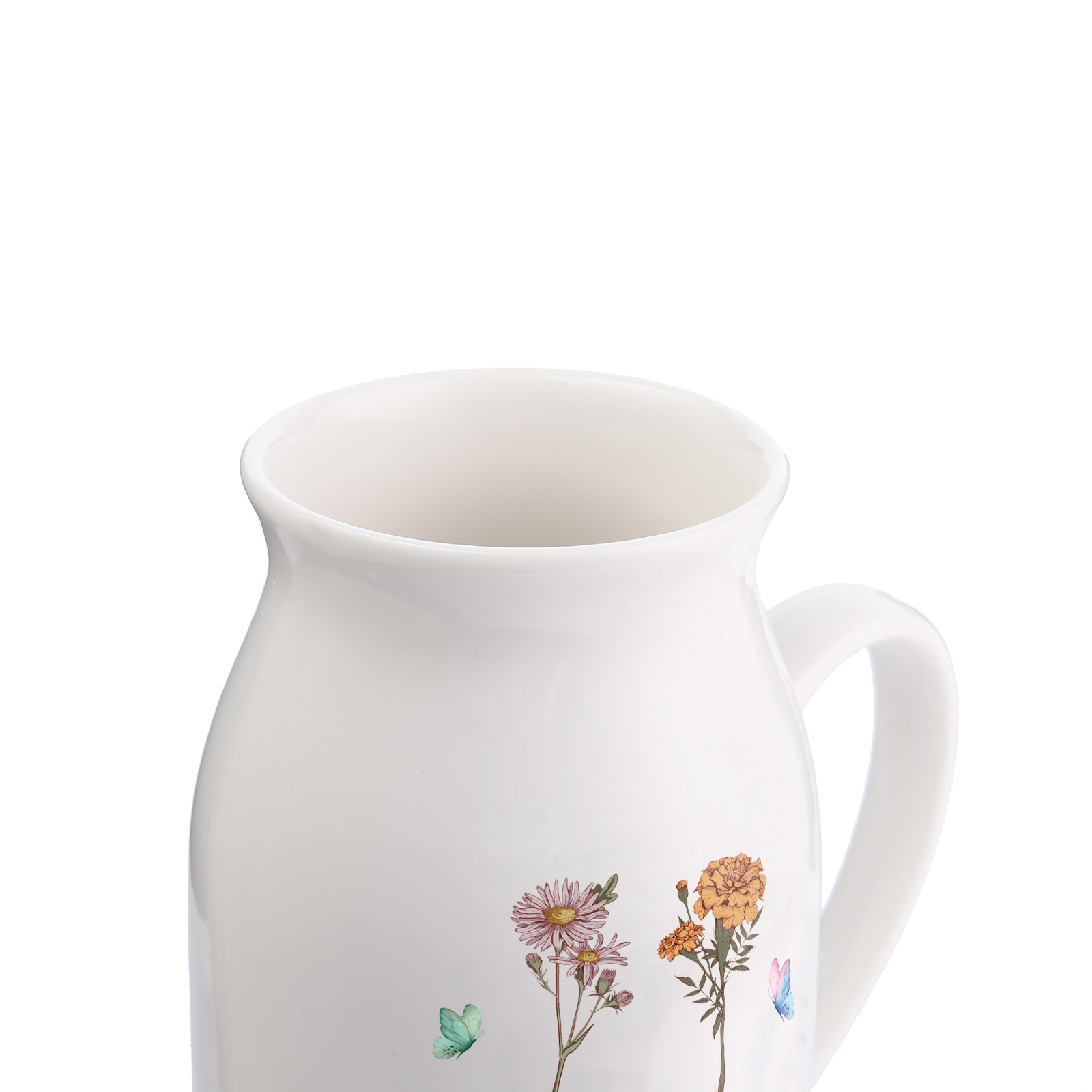 2 Names Personalized Vase with Birthday Flowers – Add 2 Names 2 Texts – Ceramic Custom Gift for Mom, Grandma, Family