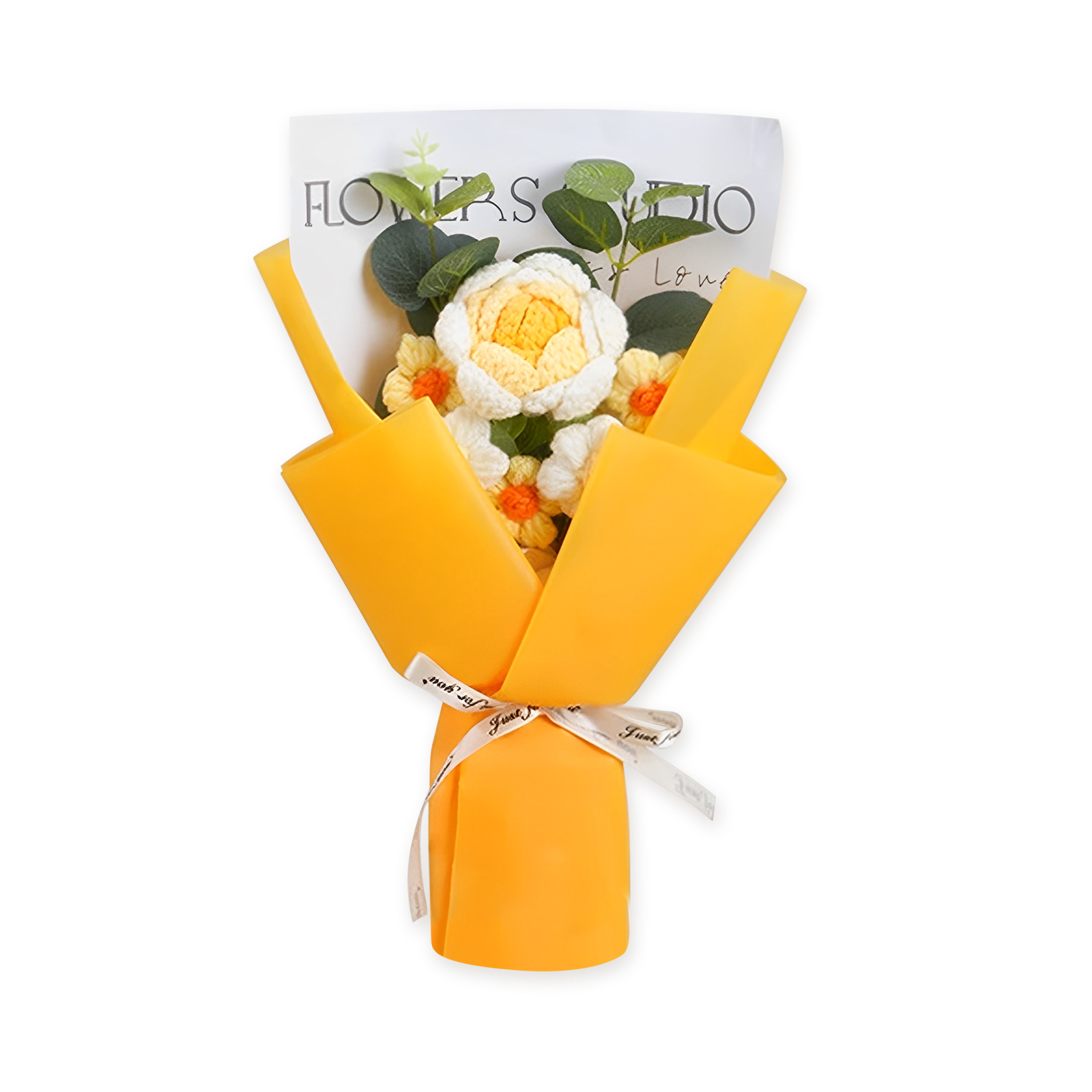 Handcrafted Yarn Flower Bouquet – Rose&Sunflower&Carnation Gift for Mom or Loved One | Lorajewel