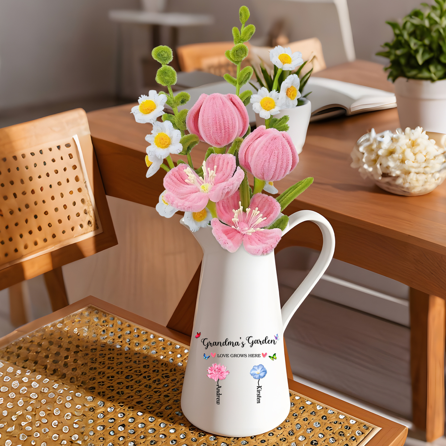 Handcrafted Plush Flower Bouquet – Perfect Gift for Mom, Nan or Loved Ones | Lorajewel