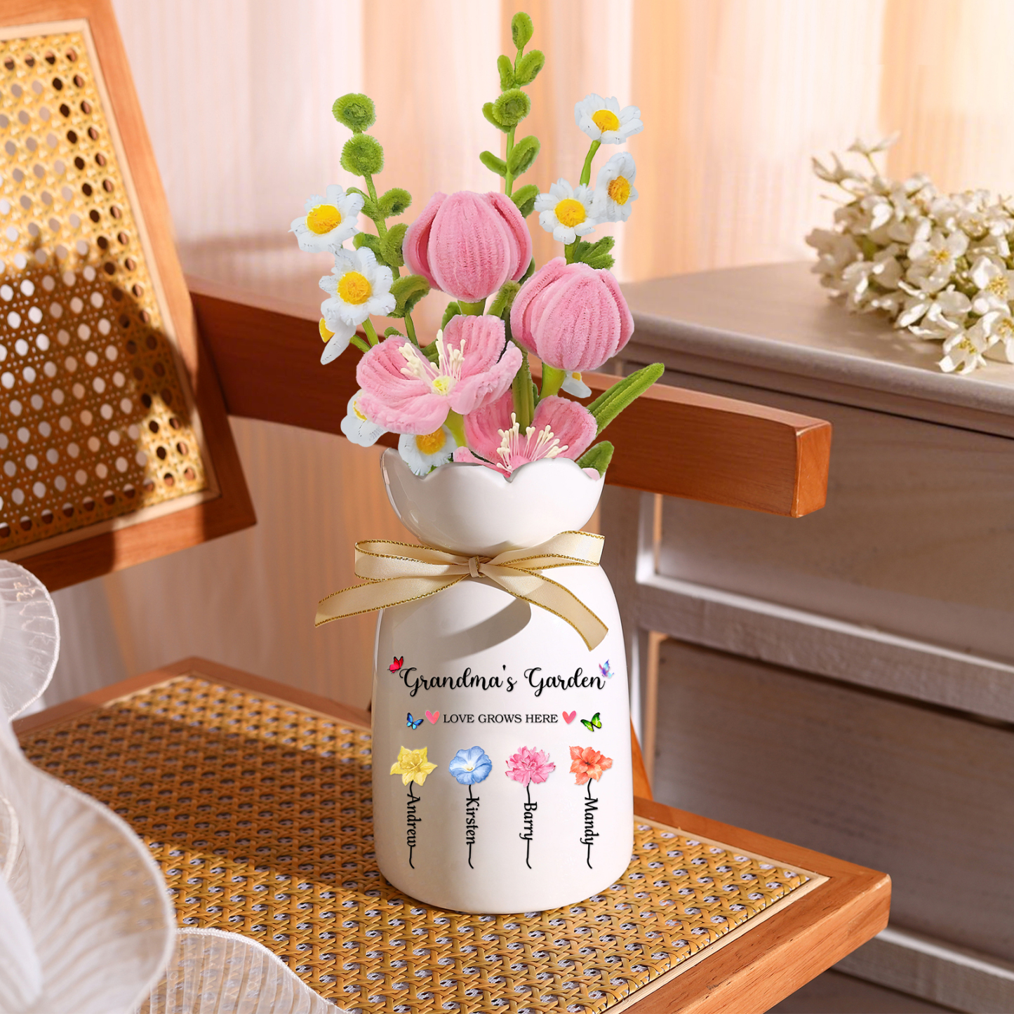 Handcrafted Plush Flower Bouquet – Perfect Gift for Mom, Nan or Loved Ones | Lorajewel