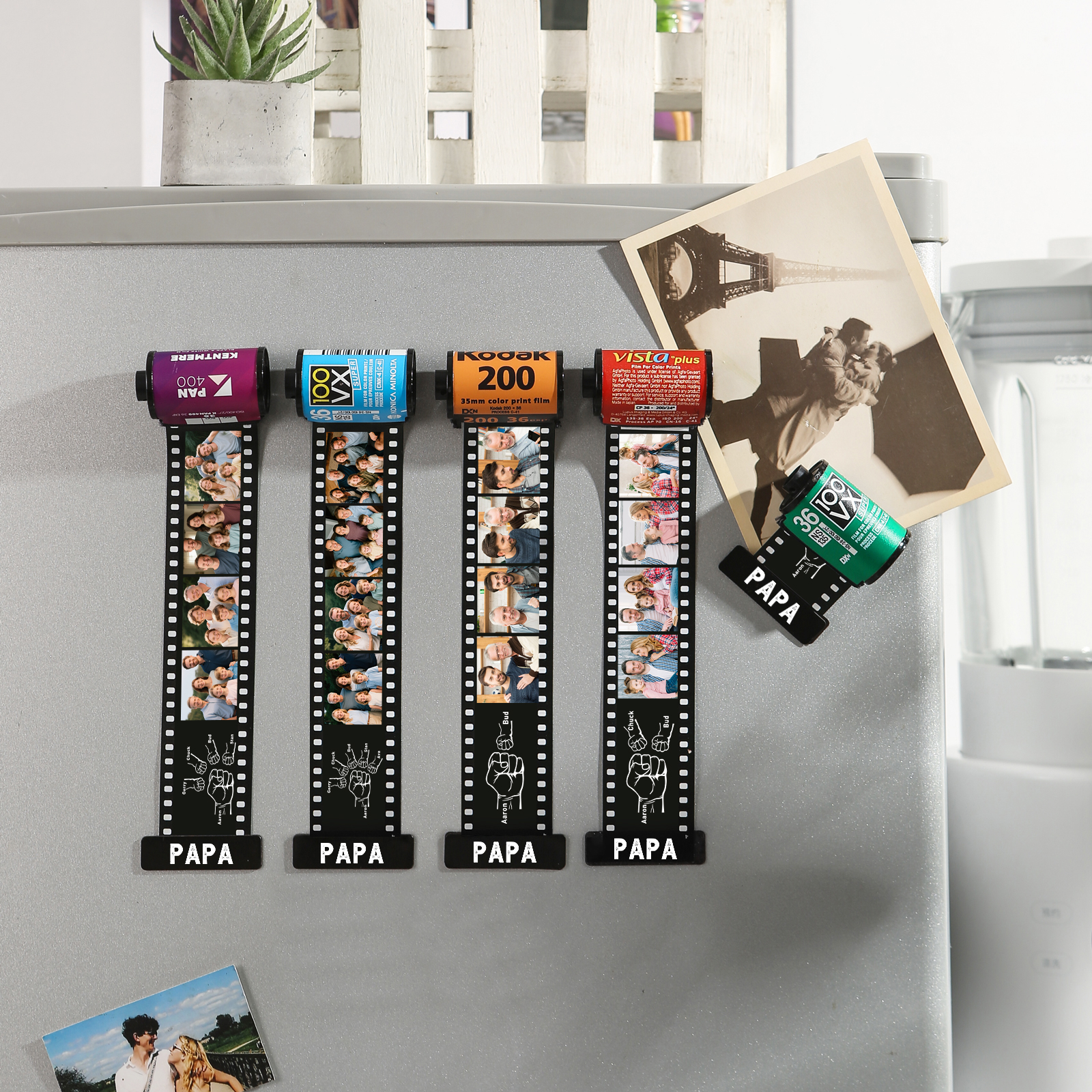 Custom Photo Film Roll Keychain – Personalized with Names & Photos | Lorajewel