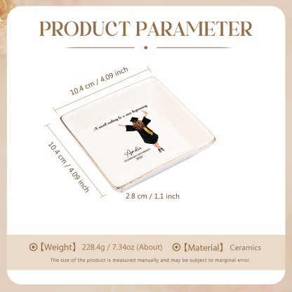 Personalized Graduation Trinket Dish with Name, School & Year | Lorajewel