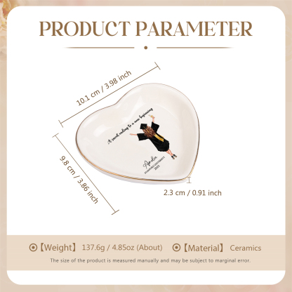 Personalized Graduation Trinket Dish with Name, School & Year | Lorajewel