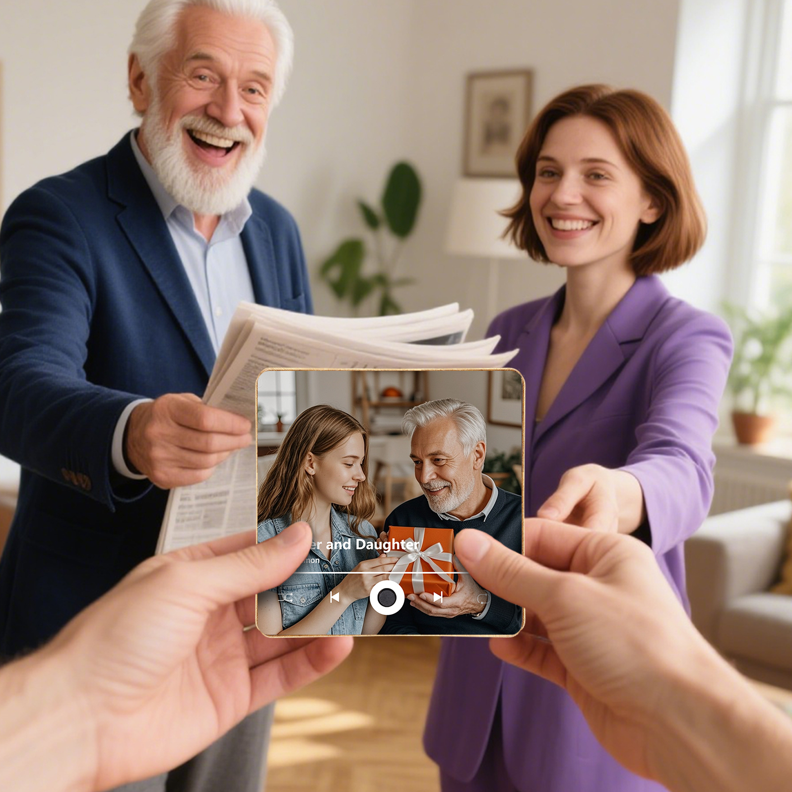 Personalized Music Fridge Magnet – Custom Photo & Song & Text - Meaningful Gift for Loved Ones | Lorajewel