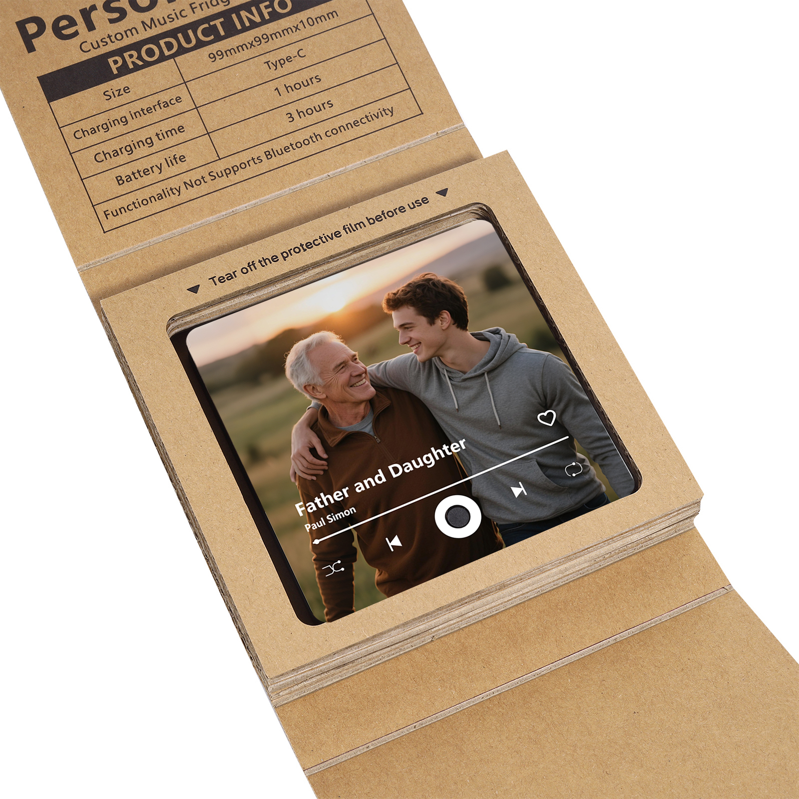 Personalized Music Fridge Magnet – Custom Photo & Song & Text - Meaningful Gift for Loved Ones | Lorajewel