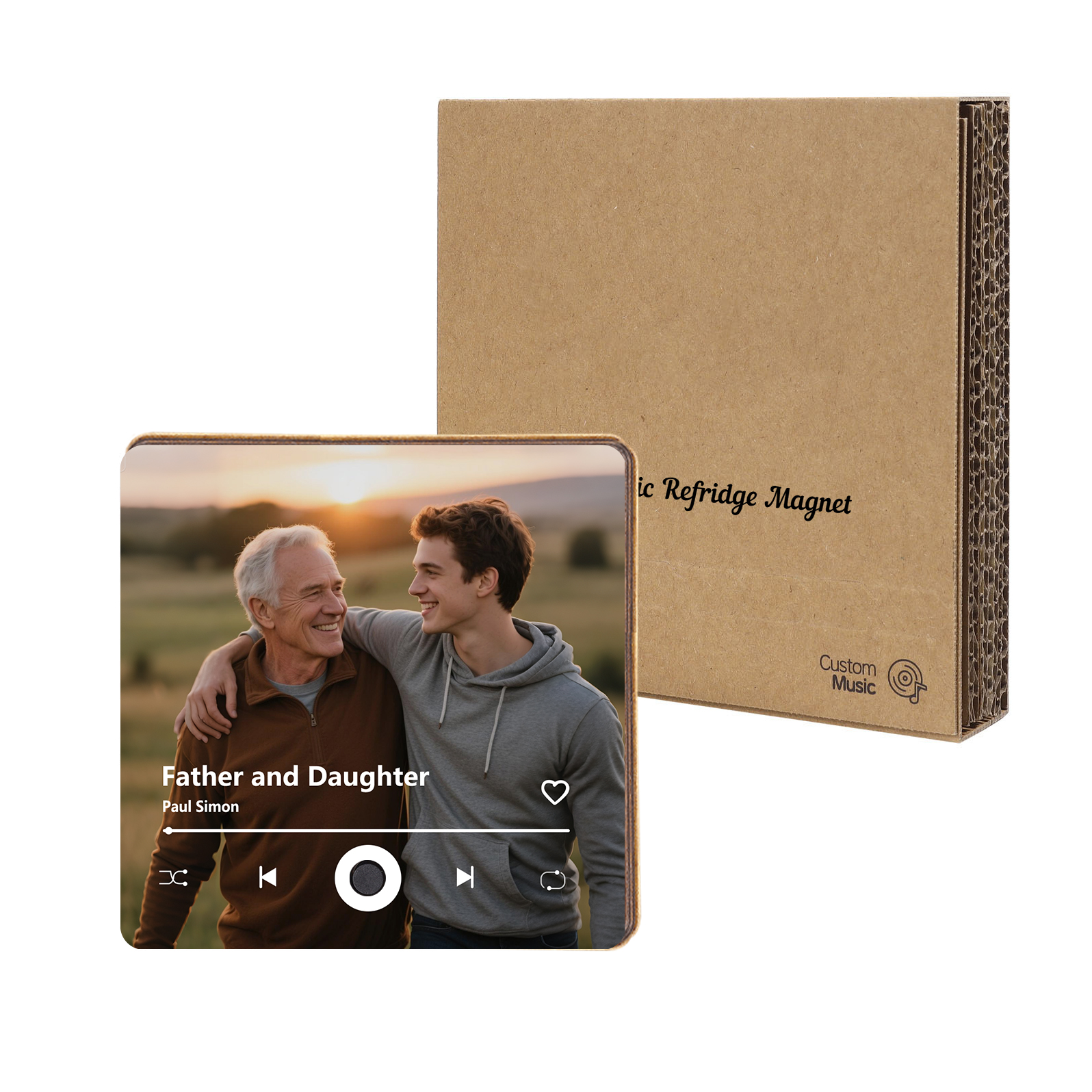 Personalized Music Fridge Magnet – Custom Photo & Song & Text - Meaningful Gift for Loved Ones | Lorajewel