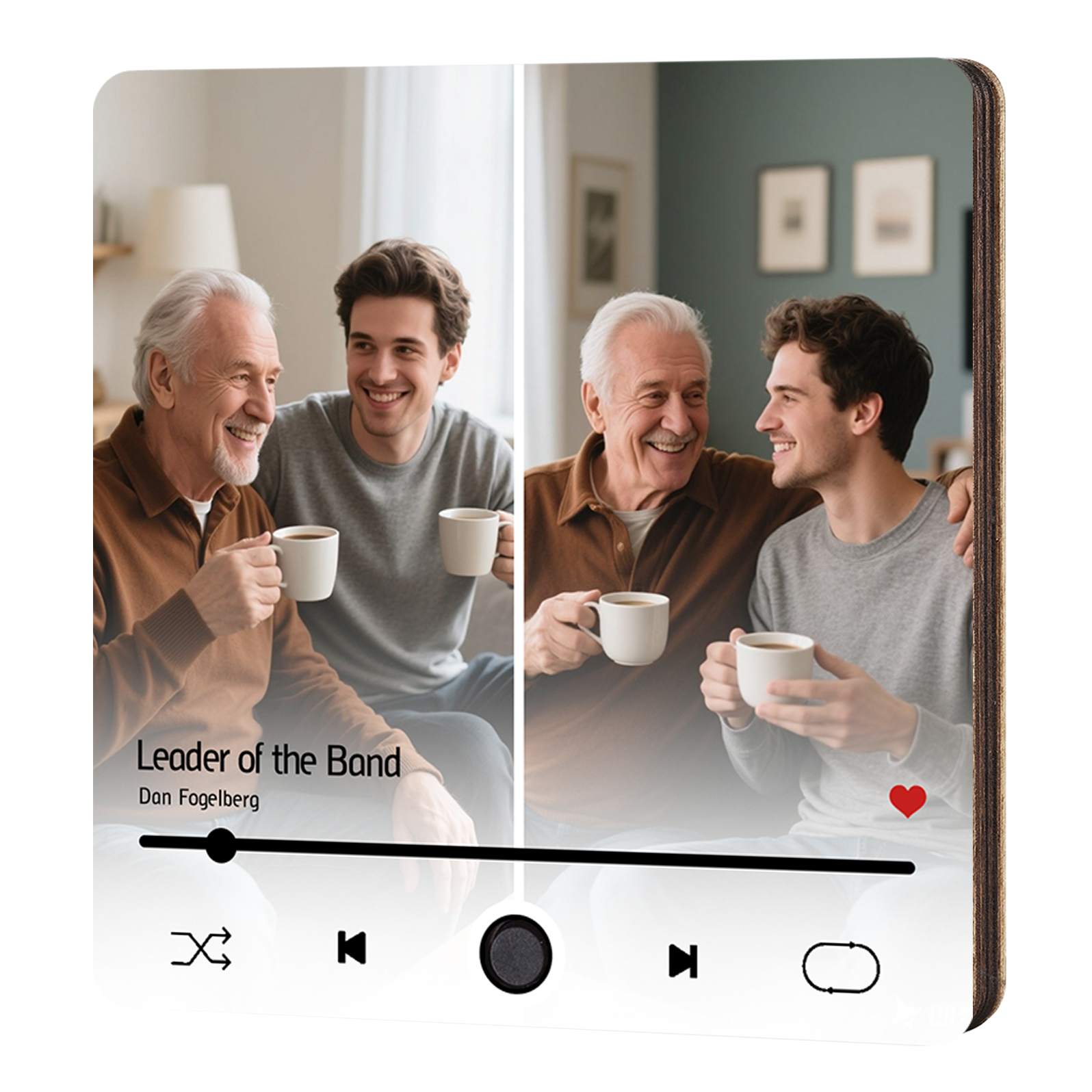 Personalized Music Fridge Magnet – Custom 2 Photos & 1 Song & 1 Text - Meaningful Gift for Loved Ones | Lorajewel