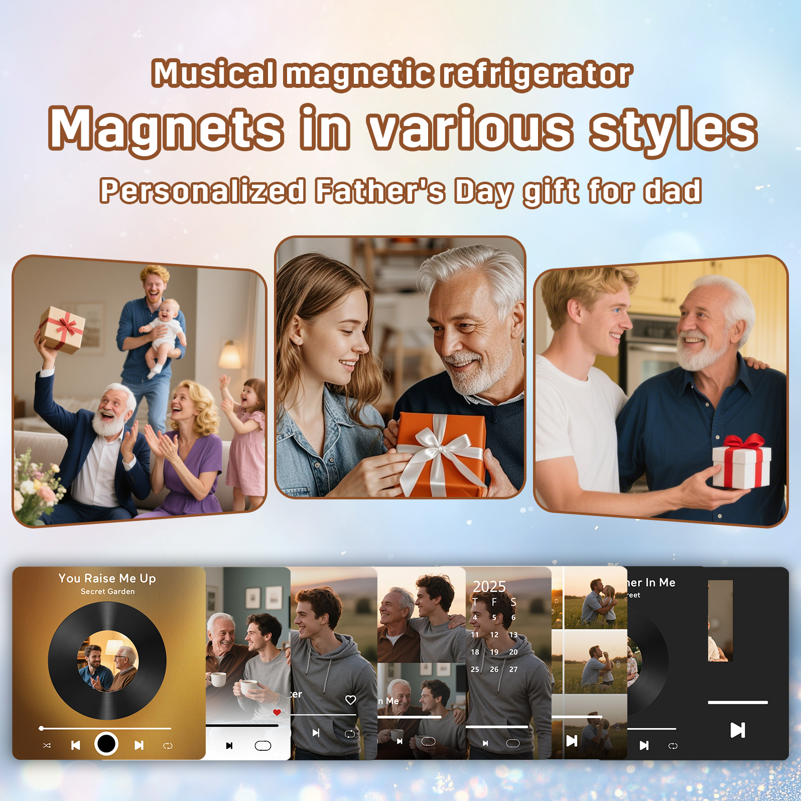 Personalized Vinyl-Style Music Fridge Magnet with Photo & Song & Text – A Retro Spin on Treasured Memories | Lorajewel