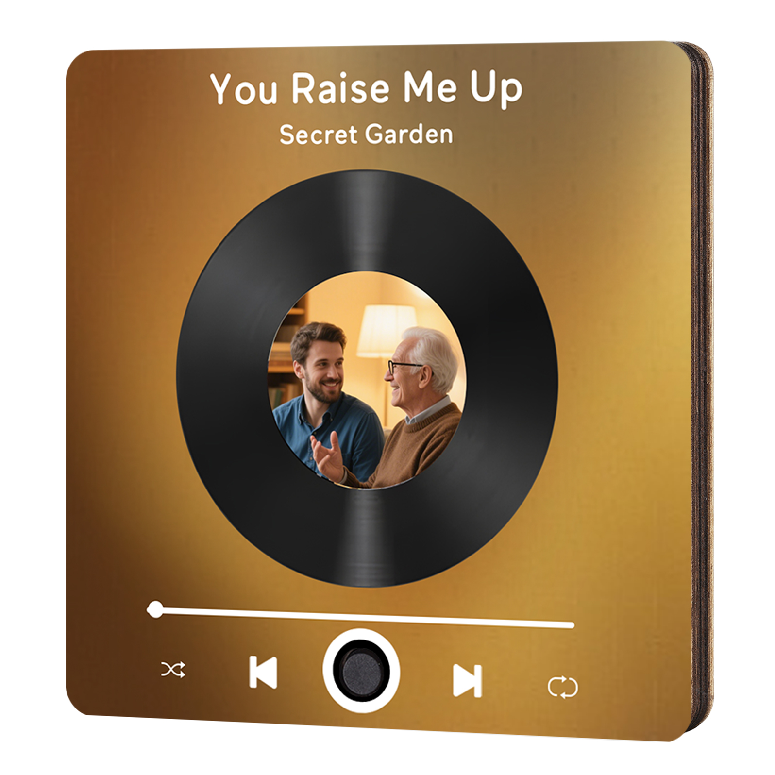 Personalized Vinyl-Style Music Fridge Magnet with Photo & Song & Text – A Retro Spin on Treasured Memories | Lorajewel