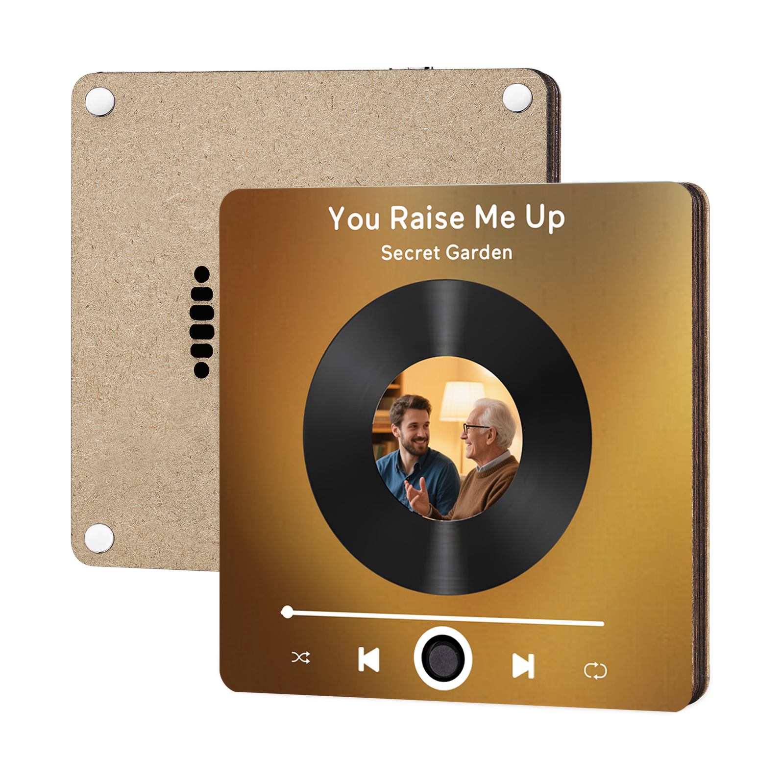 Personalized Vinyl-Style Music Fridge Magnet with Photo & Song & Text – A Retro Spin on Treasured Memories | Lorajewel