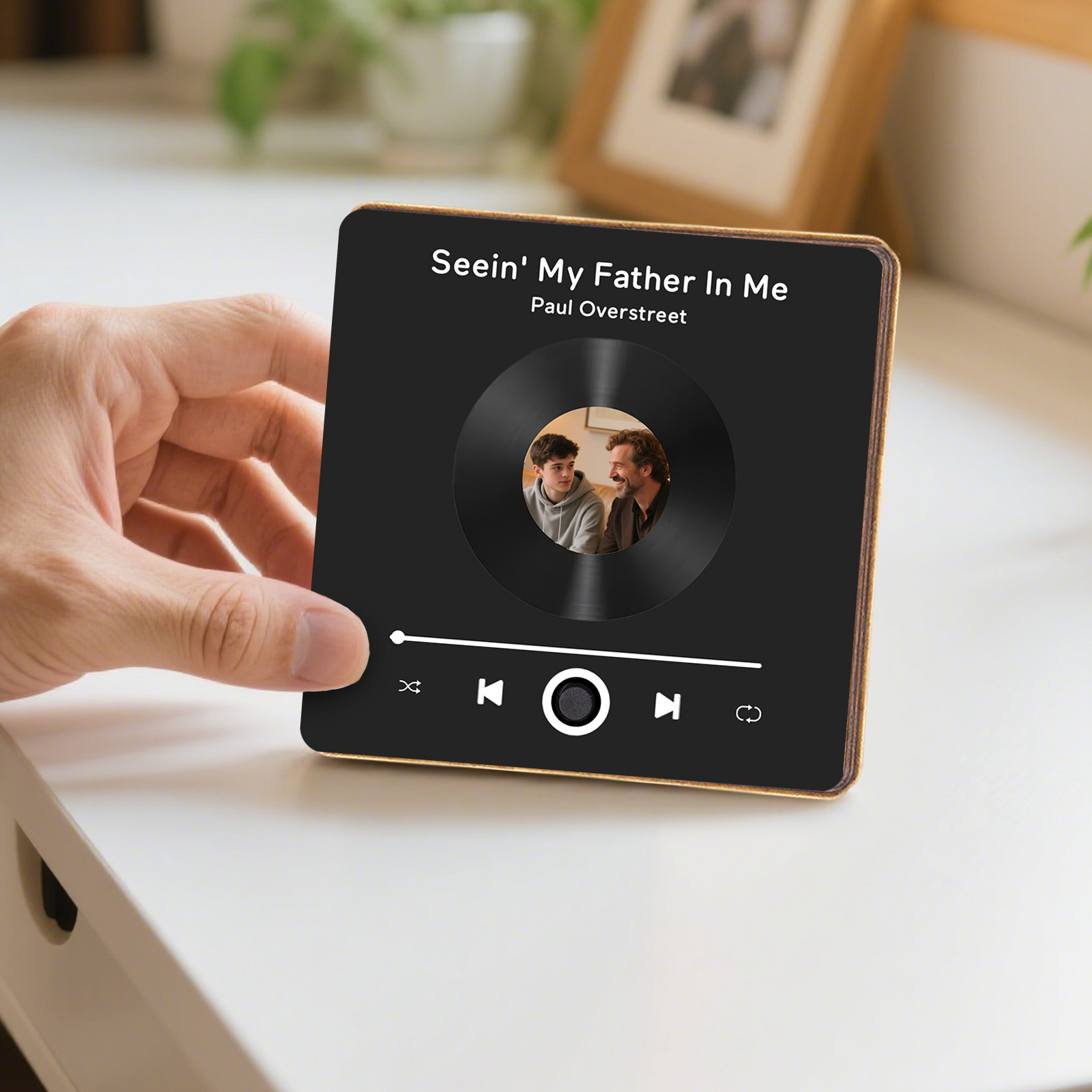 Personalized Vinyl-Style Music Fridge Magnet with Photo & Song & Text – A Retro Spin on Treasured Memories | Lorajewel