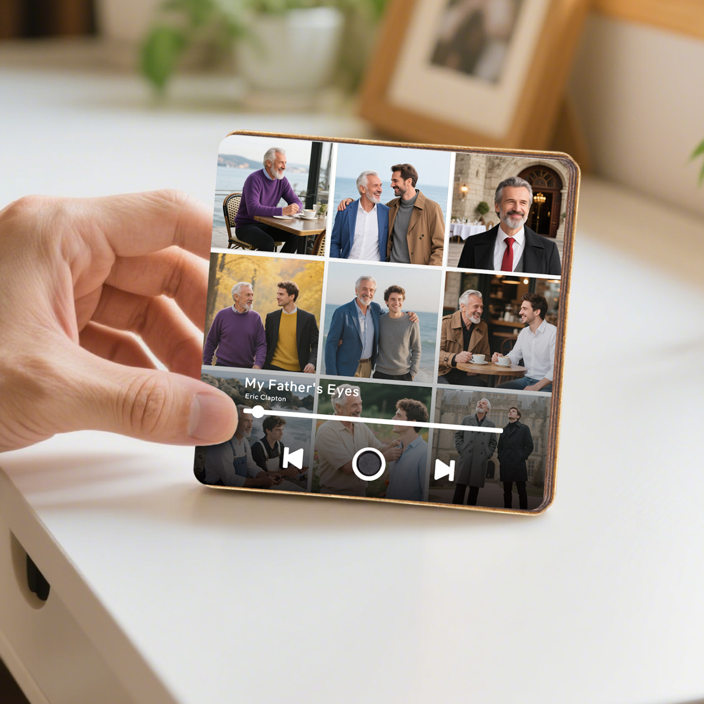 9 Photos Personalized Music Fridge Magnet – Custom Photo & Song & Text - Meaningful Gift for Loved Ones | Lorajewel