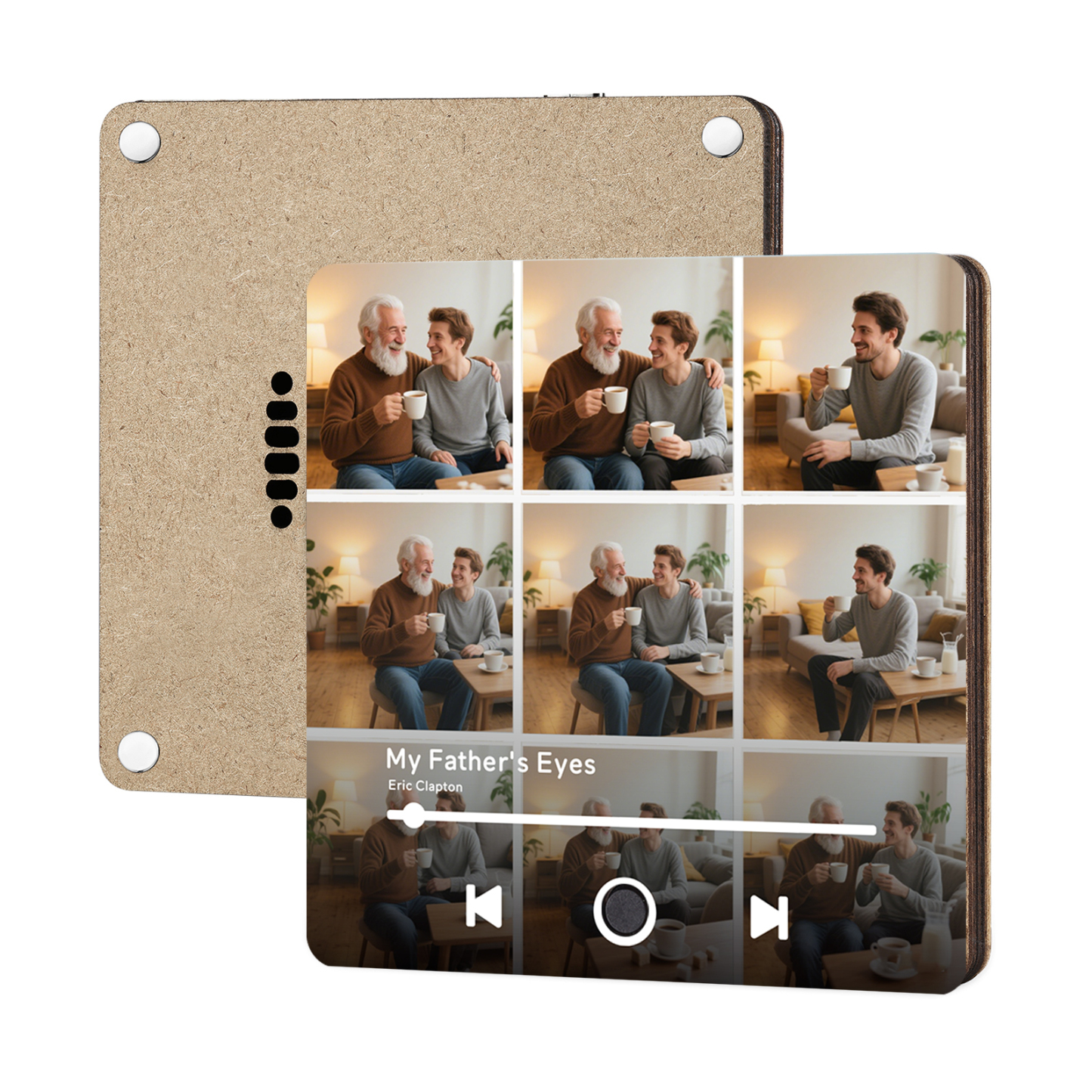9 Photos Personalized Music Fridge Magnet – Custom Photo & Song & Text - Meaningful Gift for Loved Ones | Lorajewel