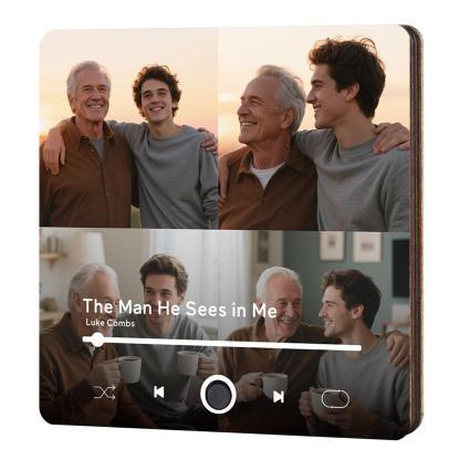 4 Photos Personalized Music Fridge Magnet – Custom Photo & Song & Text - Meaningful Gift for Loved Ones | Lorajewel