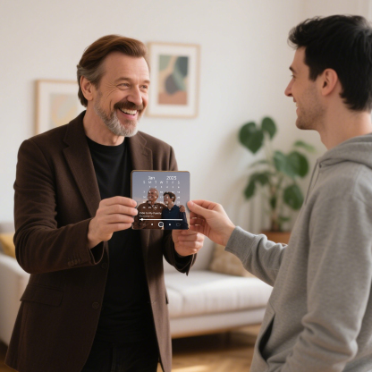 Custom Music Fridge Magnet with Calendar – Personalized Meaningful Photo & Song Family Gift for Any Occasion  | Lorajewel