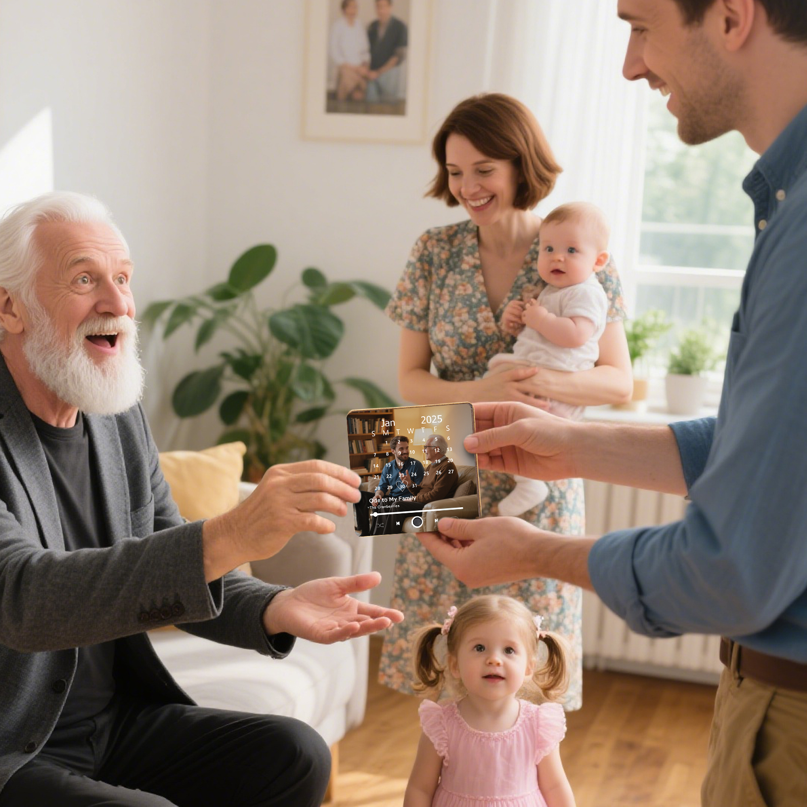 Custom Music Fridge Magnet with Calendar – Personalized Meaningful Photo & Song Family Gift for Any Occasion  | Lorajewel