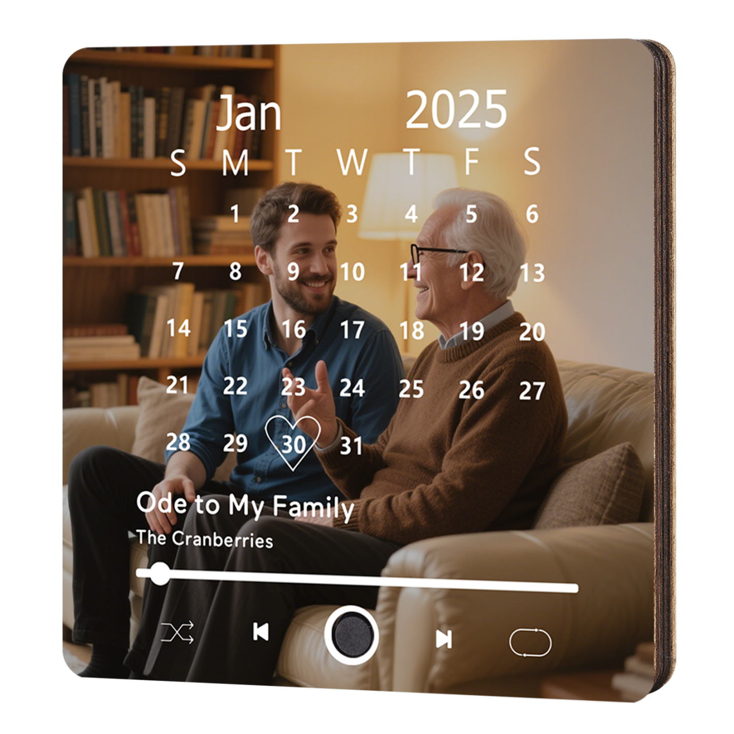 Custom Music Fridge Magnet with Calendar – Personalized Meaningful Photo & Song Family Gift for Any Occasion  | Lorajewel