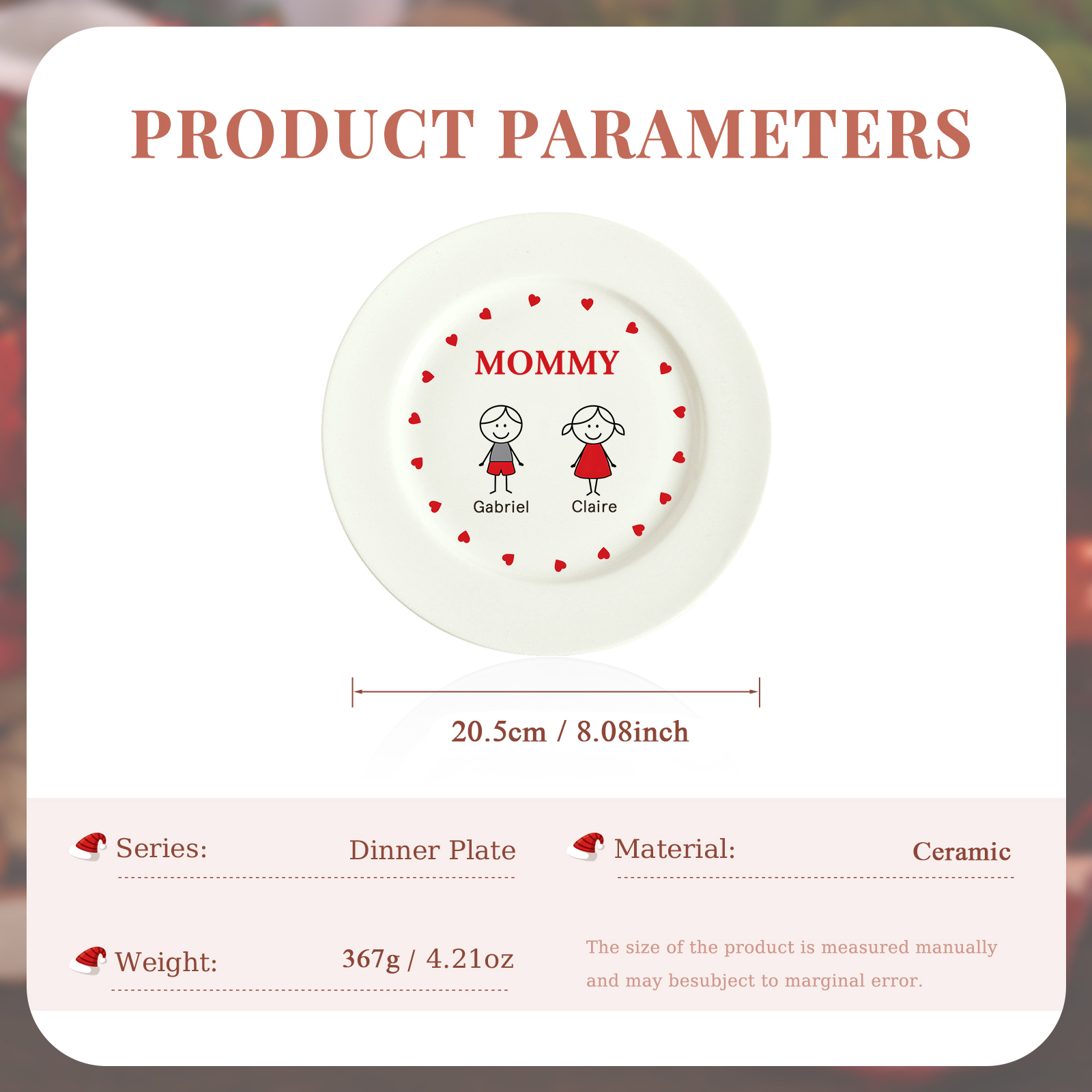 Personalized Christmas Serving Platter Perfect Holiday Gift & Festive Serving Tray