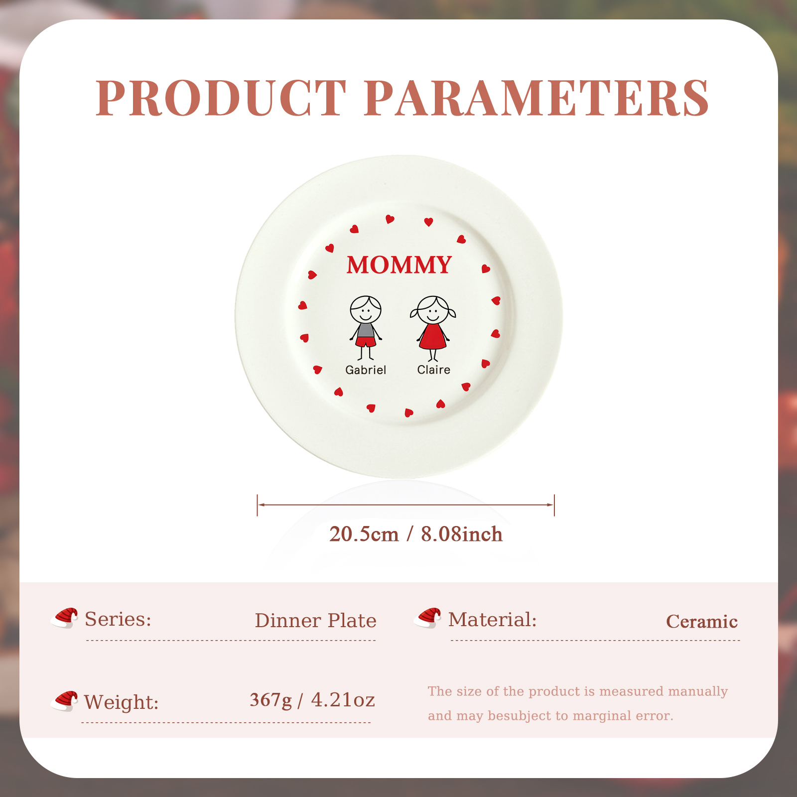 Personalized Christmas Serving Platter Perfect Holiday Gift & Festive Serving Tray