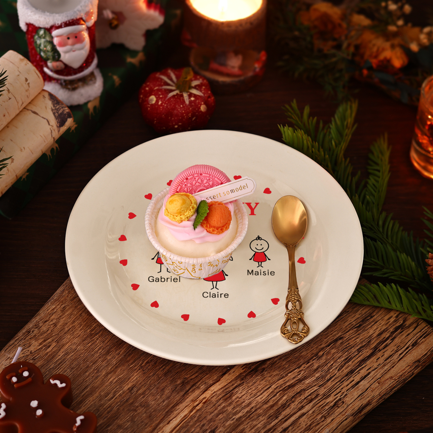 Personalized Christmas Platter Custom Family Serving Tray Perfect Christmas Gift